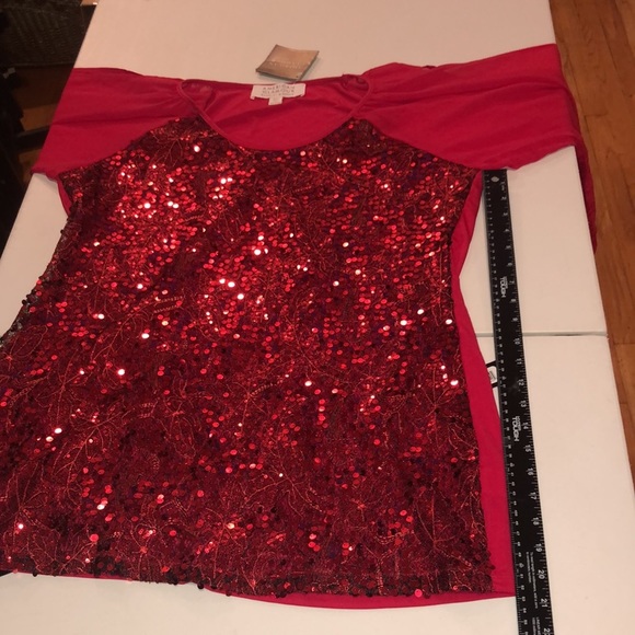 American Glamour size XL ted sequin mini dress long slit balloon sleeves - Picture 5 of 13